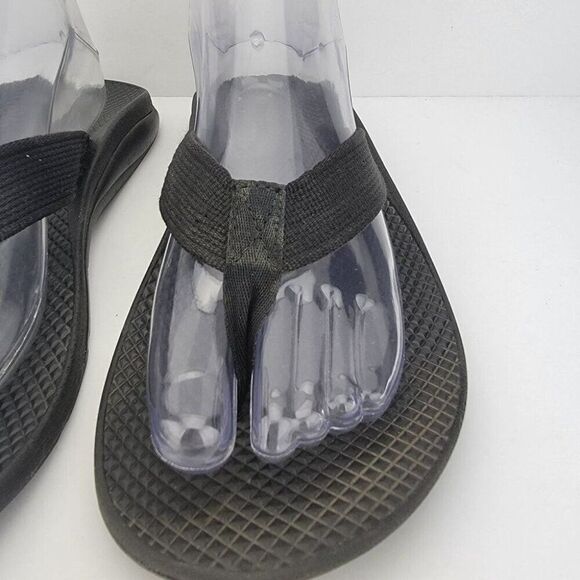 Chaco Mens Size 8 Black Thong Flip Flop Waterproof Sport Sandals - Picture 3 of 9